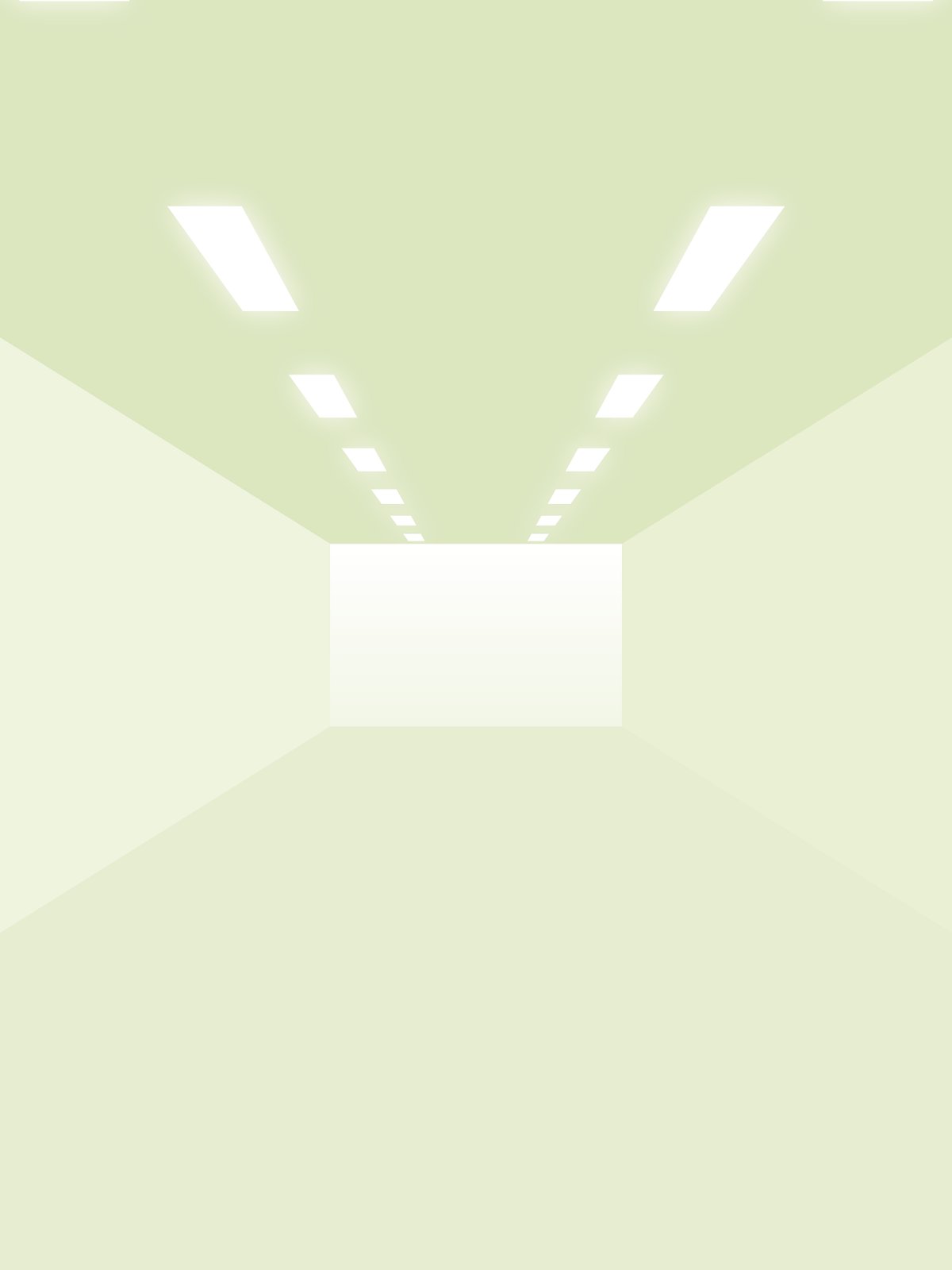 Illustratie van een gang met ledverlichting